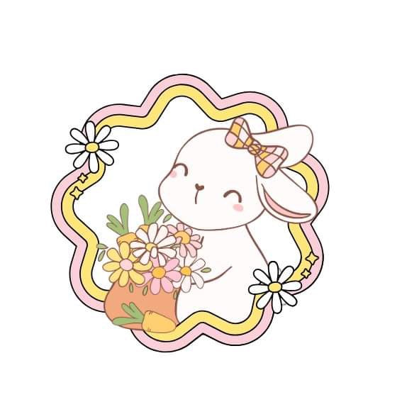 Bunny quote sticker - large