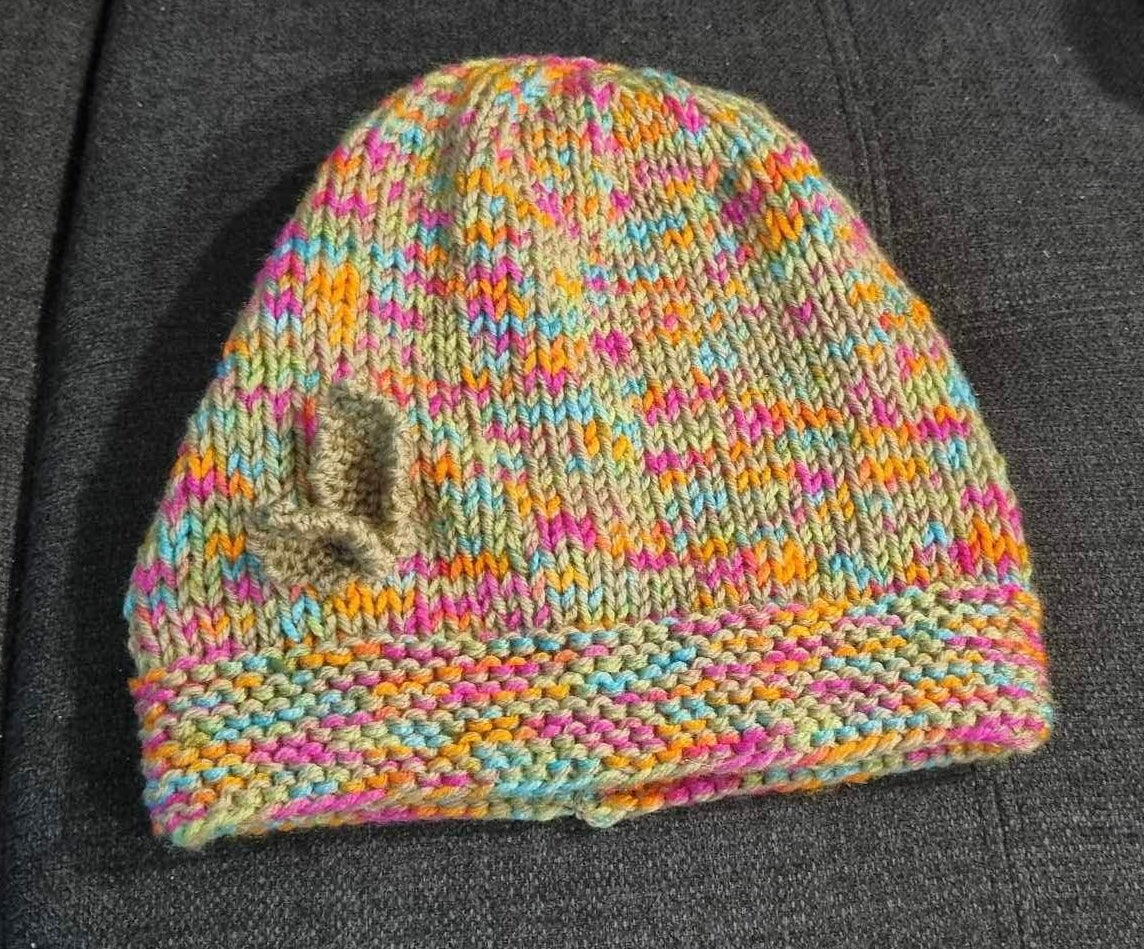 TJ Friends - adult rainbow beanie with signature bunny ears