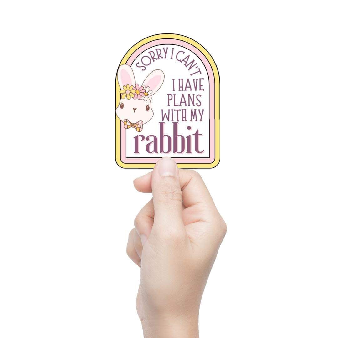 Bunny quote sticker - large