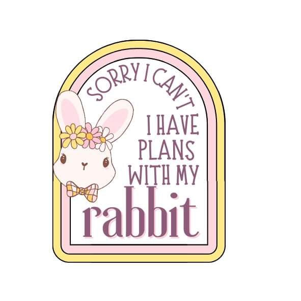 Bunny quote sticker - large