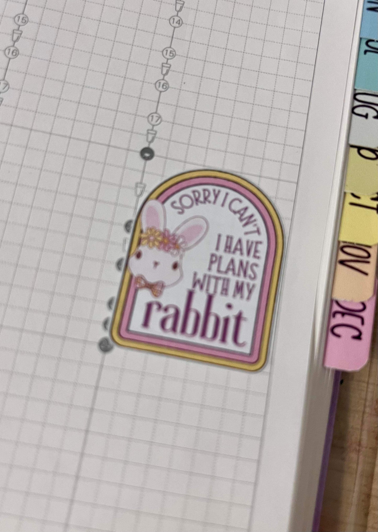 Bunny quote sticker - large